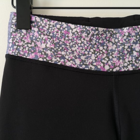 NWT IVIVVA by LULULEMON Black Luon Rhythmic Tight Pants Reversible Girl's 14 - Picture 2 of 7